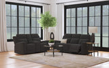 Brentwood  Upholstered Reclining Sofa Set Dark Charcoal