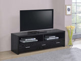 Alton 62" 3-drawer TV Console Black Oak