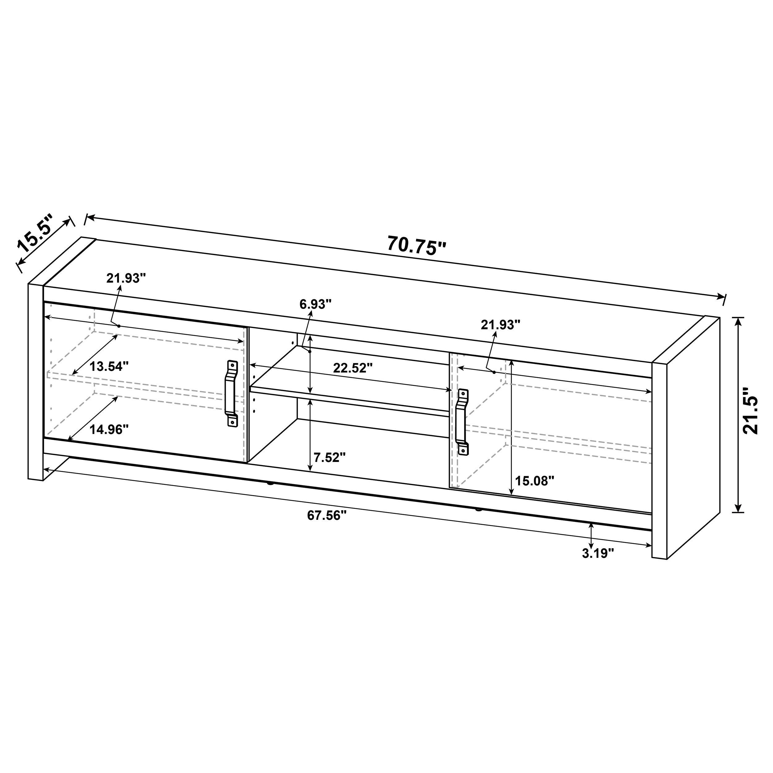 Burke 2-door TV Console Grey Driftwood