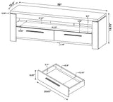 Elkton 2-drawer TV Console Weathered Brown