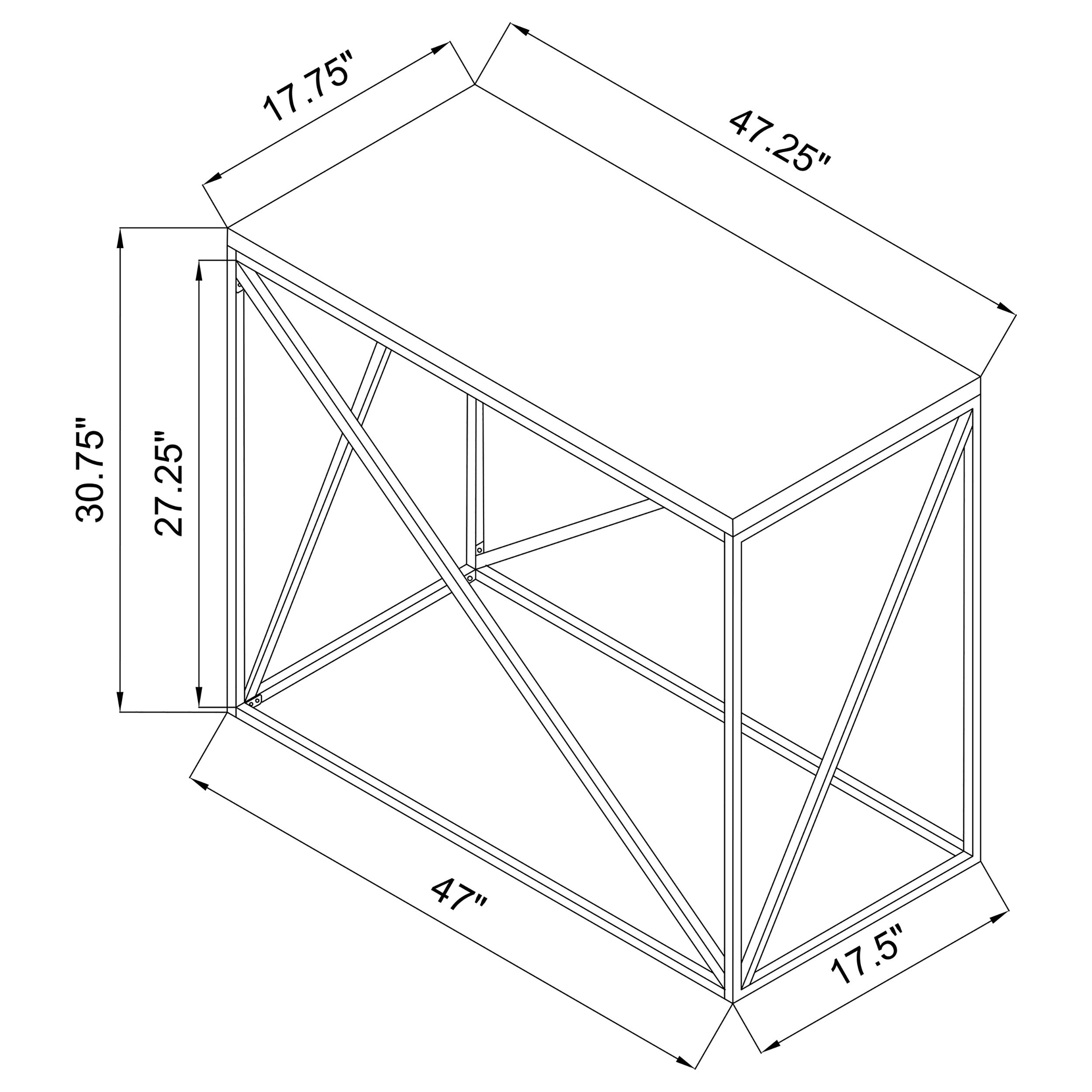 Birdie Rectangular Sofa Table Sonoma Grey