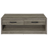 Felix 2-drawer Rectangular Engineered Wood Coffee Table Grey Driftwood