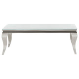 Carone Rectangle Coffee Table White and Chrome