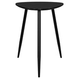 Odessa Triangular Solid Wood End Table Black