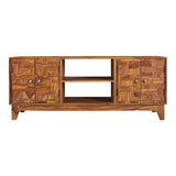 4-door TV Console Natural Sheesham