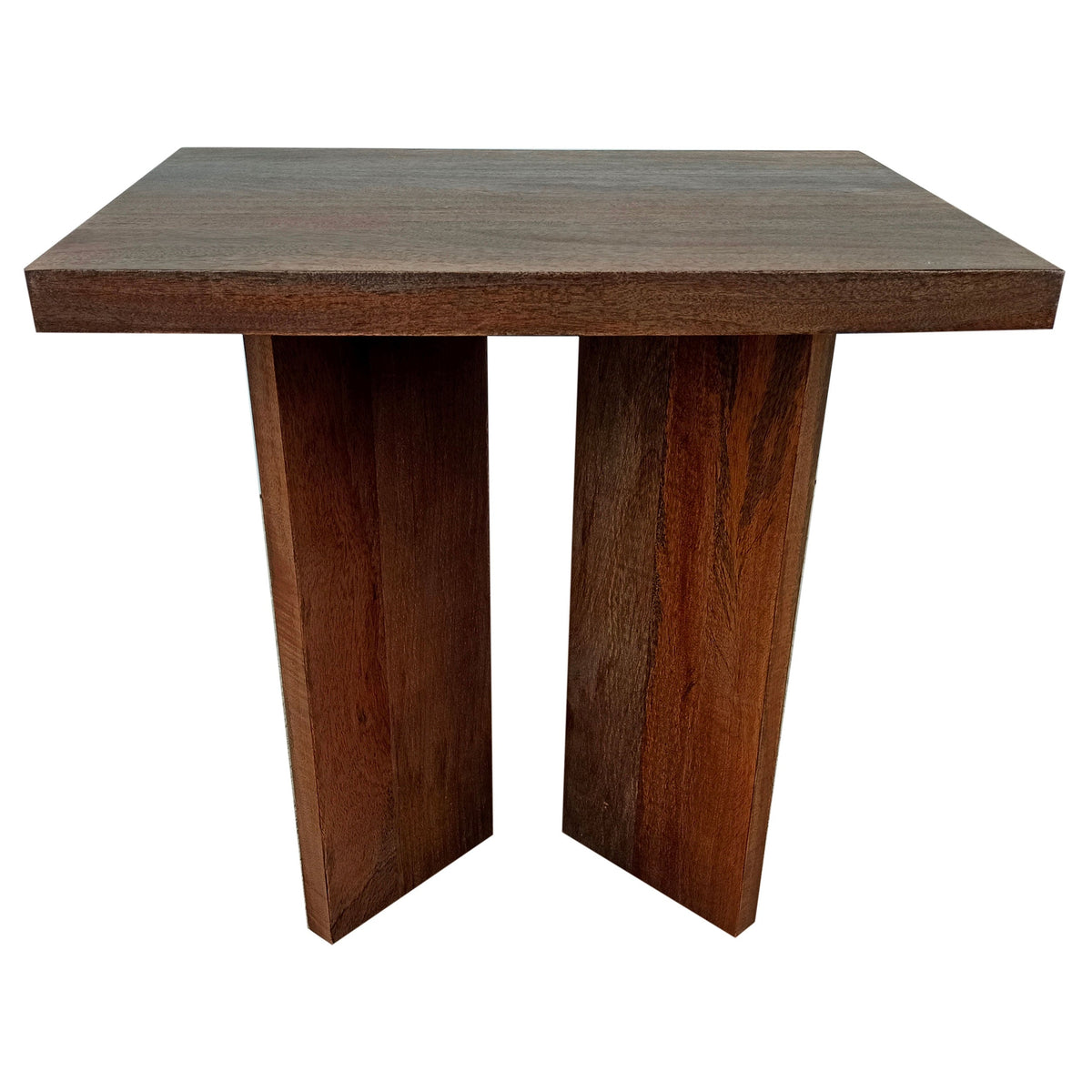 Andando Rectangular Solid Wood End Table Mango Brown