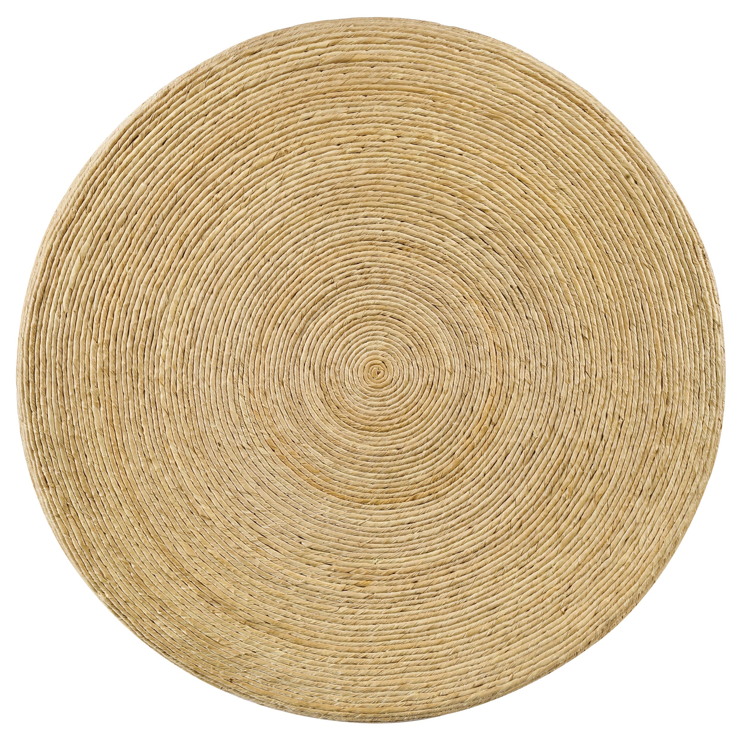 Artina Woven Rattan Round Coffee Table Natural Brown