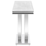 Kerwin U-base Rectangle Sofa Table White and Chrome