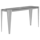 Rectangle Glass Top Sofa Table Silver and Grey