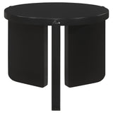 Cordova Round Solid Wood End Table Black