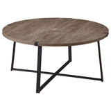 Marcus Round Engineered Wood Coffee Table Grey