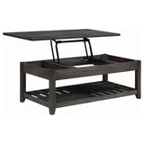 Cliffview Lift Top Coffee Table with Storage Cavities Grey