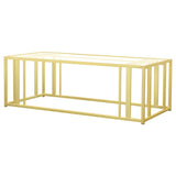 Adri Metal Frame Coffee Table Matte Brass