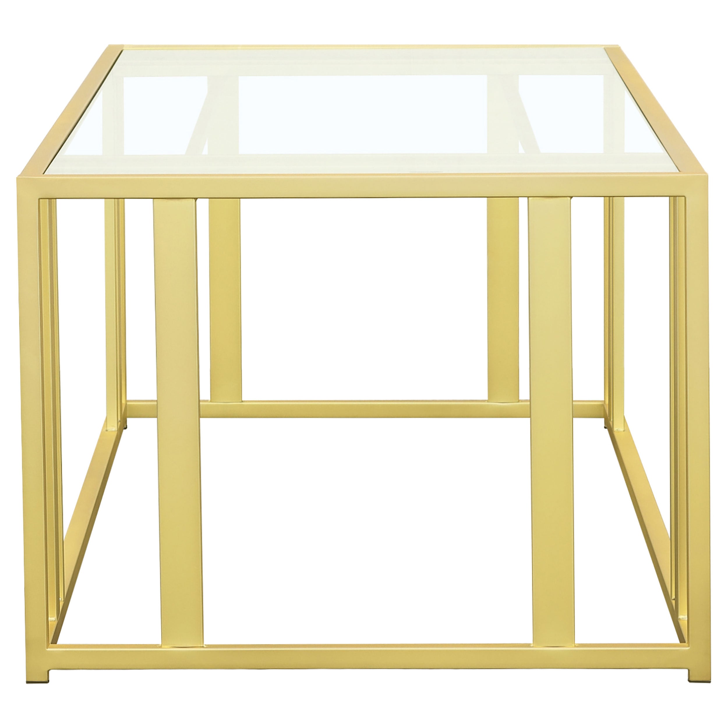 Adri Metal Frame Coffee Table Matte Brass