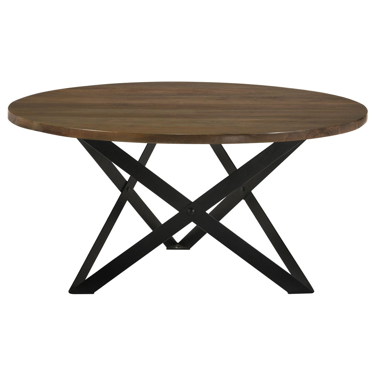 Zack Round Coffee Table Smokey Grey and Black