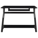 Mallet Computer Desk with Bottom Shelf Black