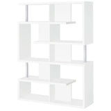 Hoover 5-tier Bookcase White and Chrome