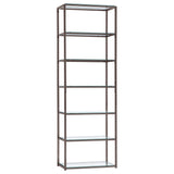 Kate 6-shelf Bookcase Black Nickel