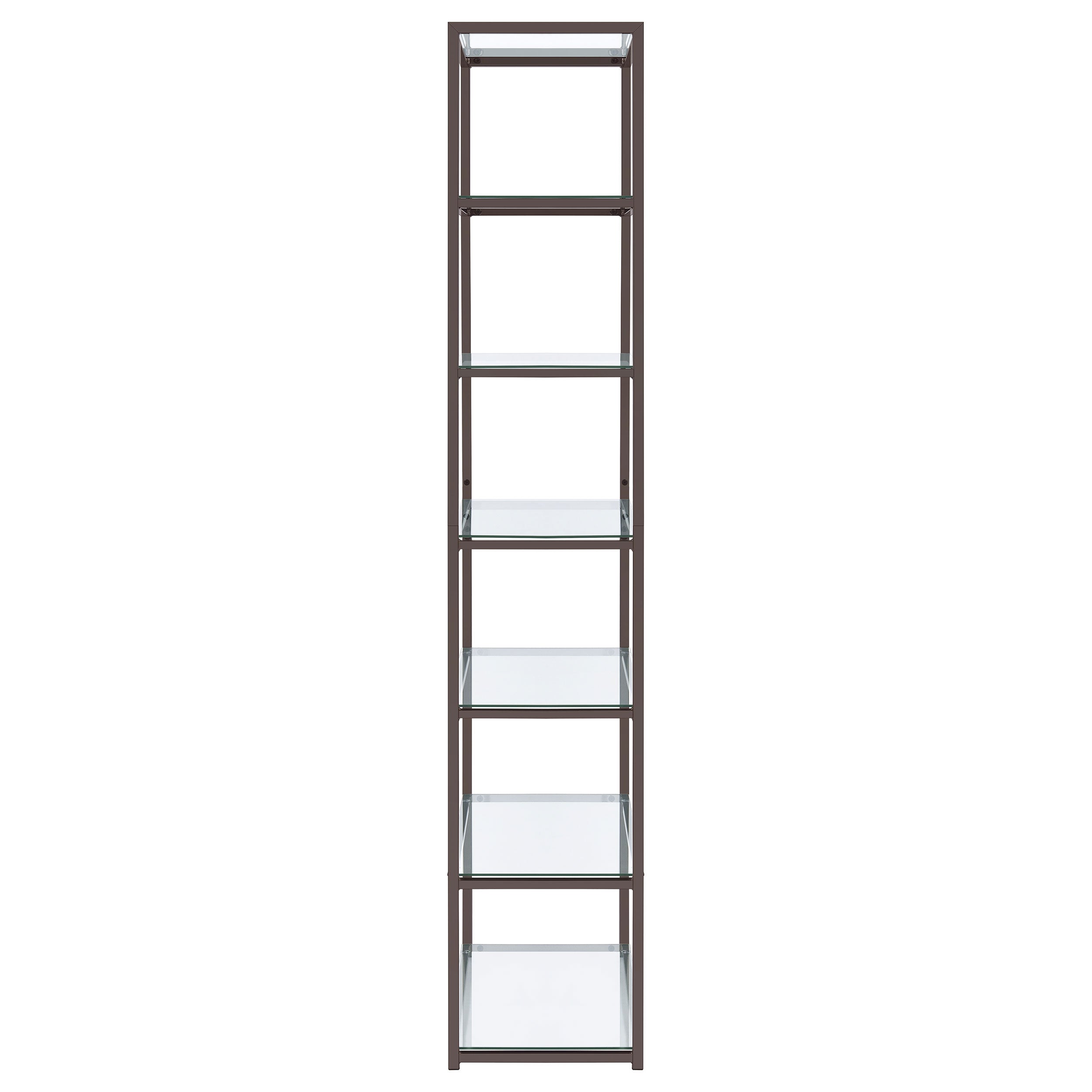 Kate 6-shelf Bookcase Black Nickel