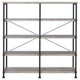 Analiese 4-shelf Open Bookcase Grey Driftwood