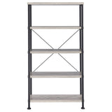 Analiese 4-shelf Bookcase Grey Driftwood