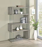 Emelle 4-shelf Bookcase with Glass Panels