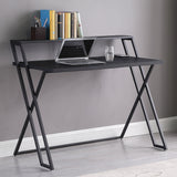 Xavier Writing Desk with USB Ports Black