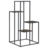 Rito 4-tier Display Shelf Rustic Brown and Black