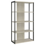 Loomis 4-shelf Bookcase Whitewashed Grey