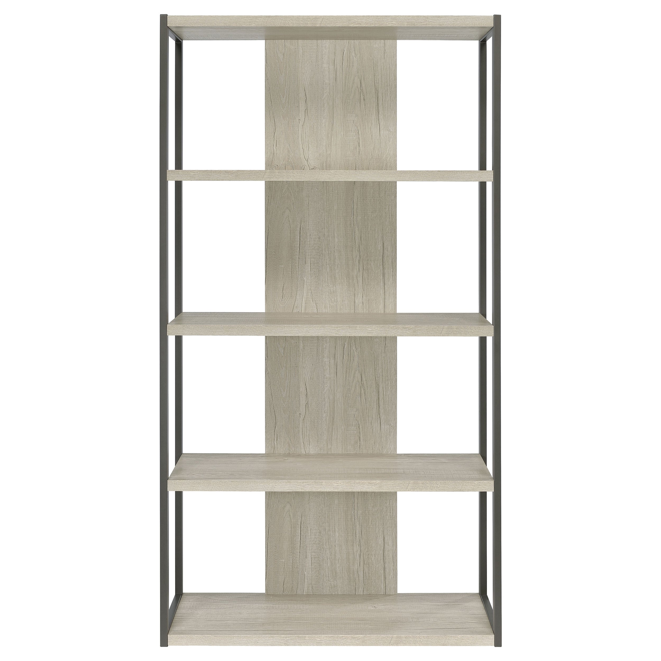 Loomis 4-shelf Bookcase Whitewashed Grey