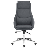 Cruz Upholstered Office Chair with Padded Seat Grey and Chrome