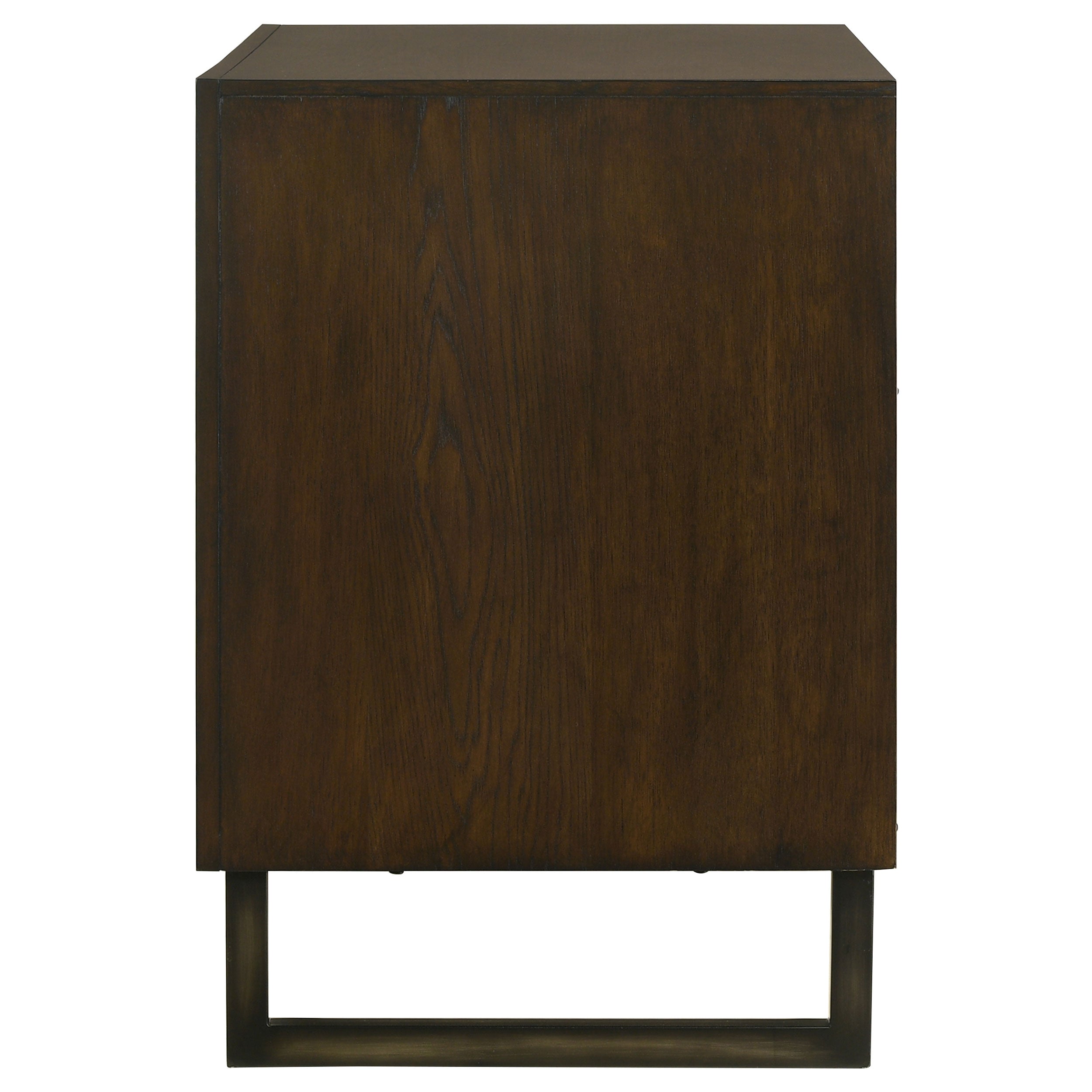 Marshall 4-drawer File Cabinet Dark Walnut and Gunmetal