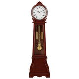 Narcissa Grandfather Clock with Chime Brown Red