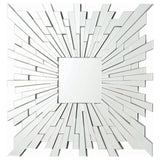 Brantley Square Sunburst Wall Mirror Silver