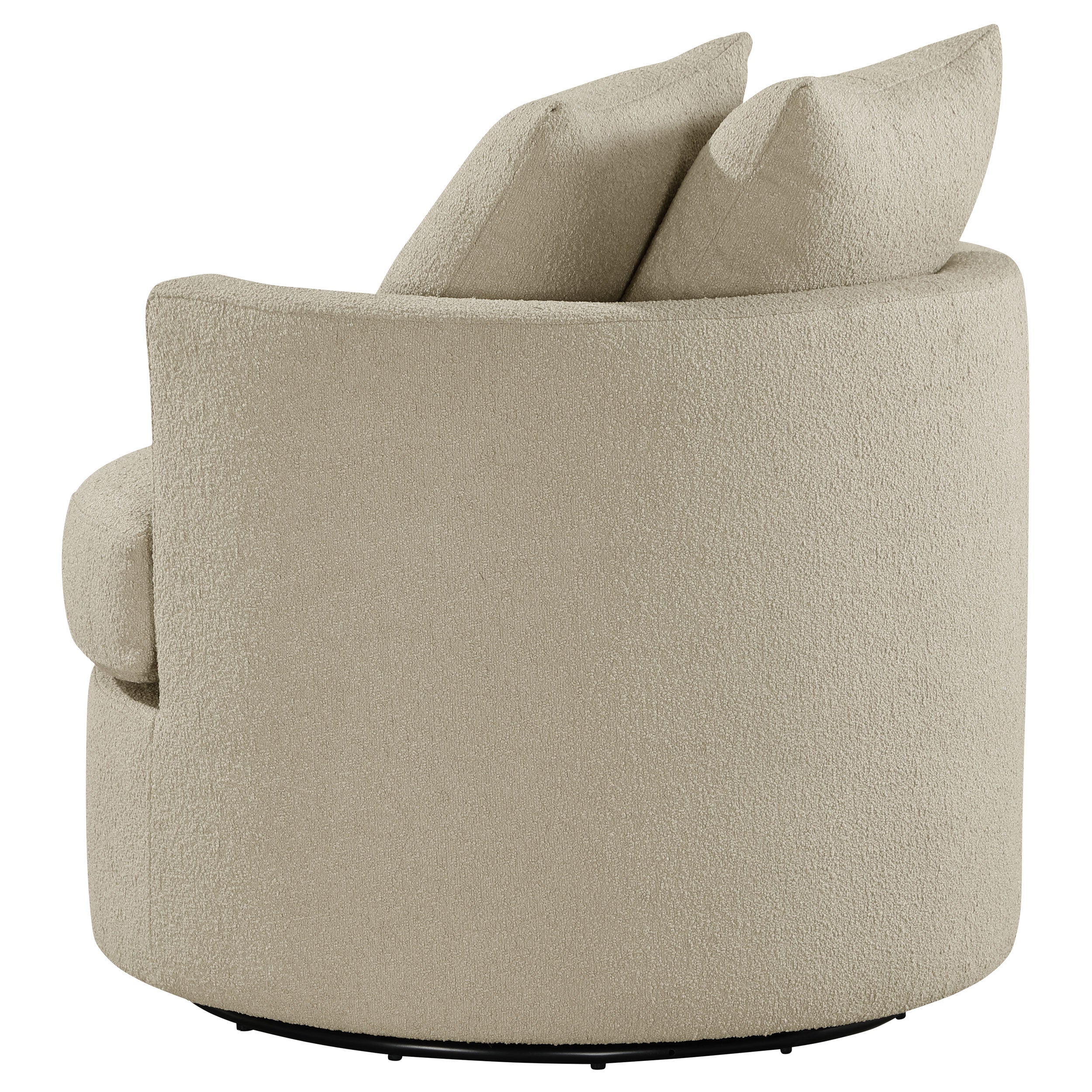 Debbie Upholstered Swivel Accent Chair Camel