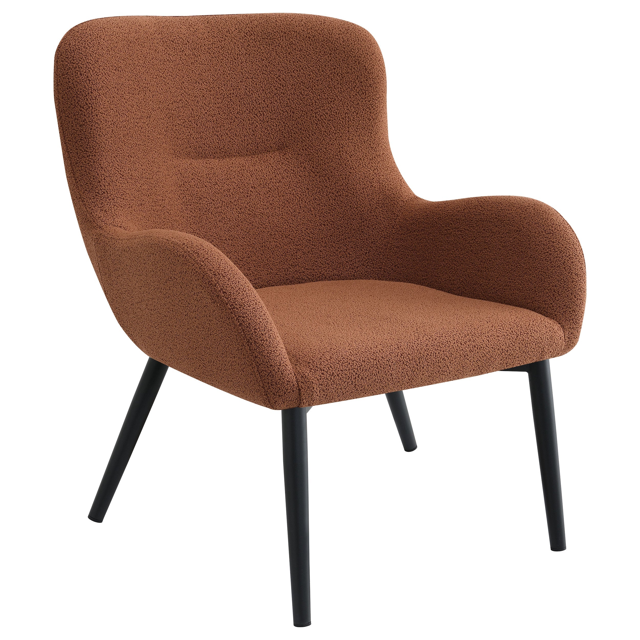 Calvin Upholstered Modern Arm Accent Chair Rust