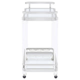 Jefferson 2-tier Glass Serving Cart Clear