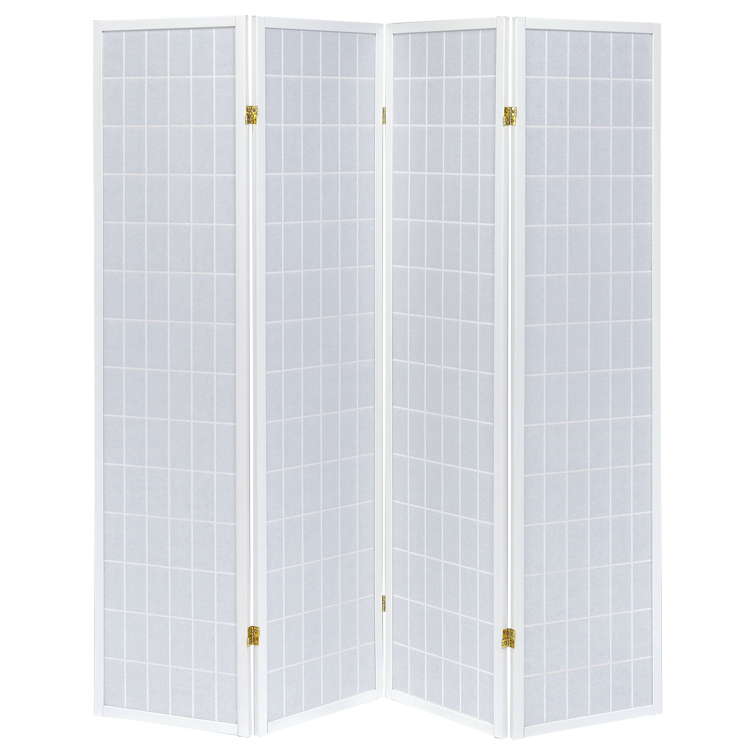 Roberto 4-panel Folding Screen White