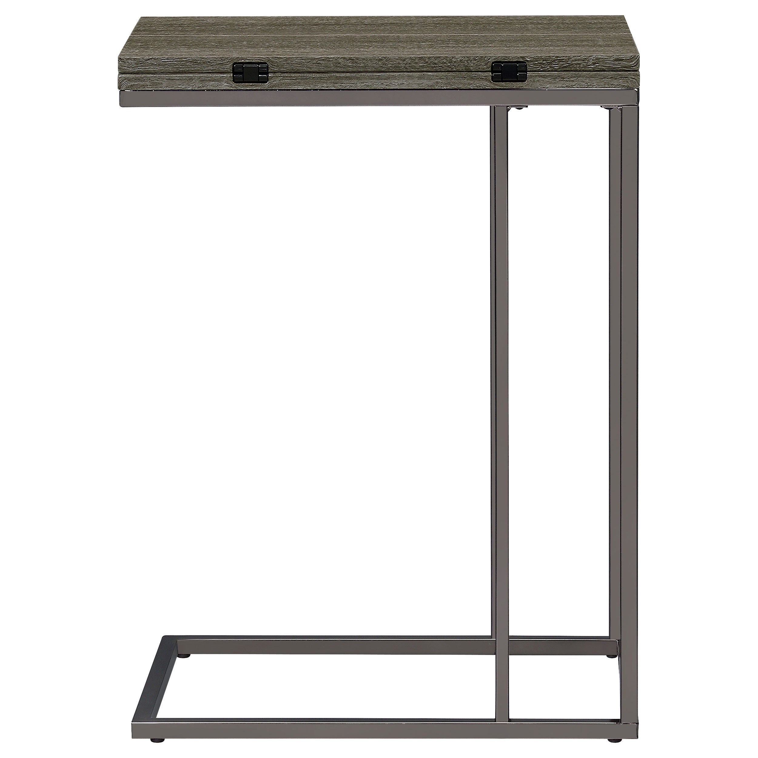 Pedro Expandable Top Accent Table Weathered Grey and Black