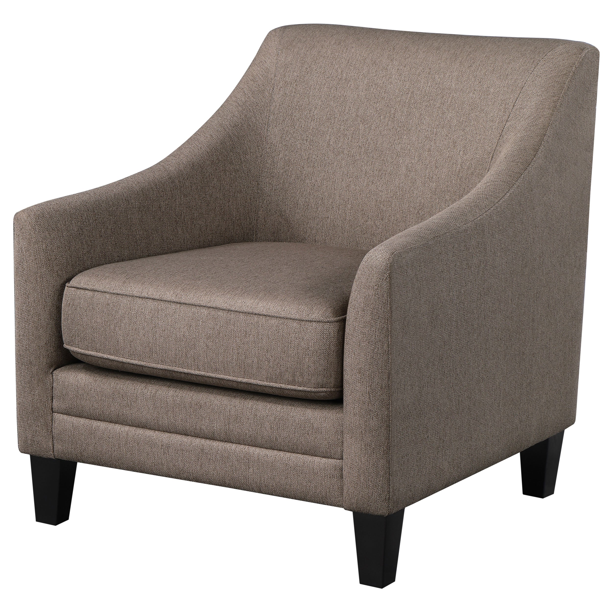 Liam Upholstered Sloped Arm Accent Club Chair Camel