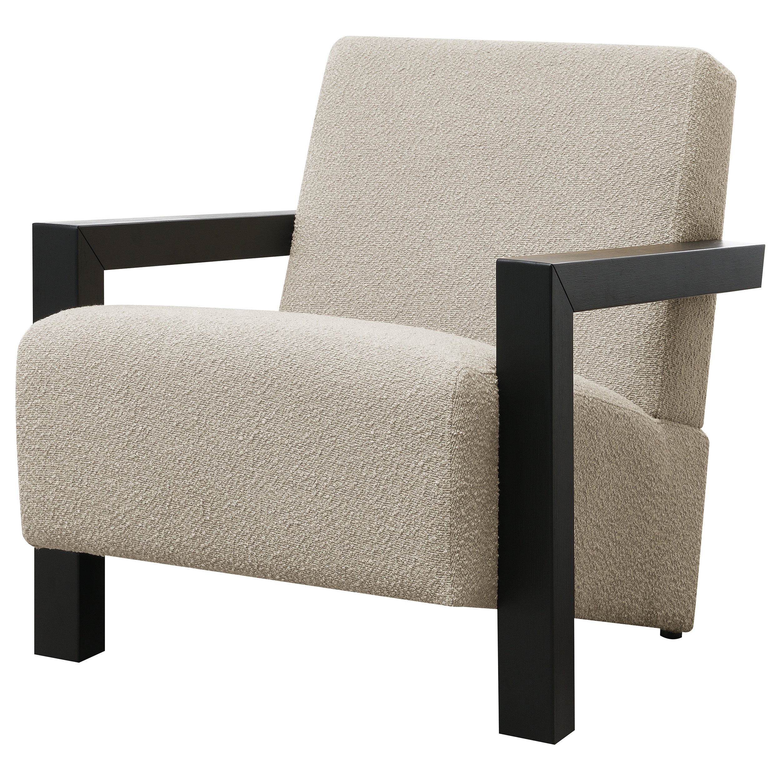 Fitzroy Boucle Upholstered Accent Arm Chair Latte