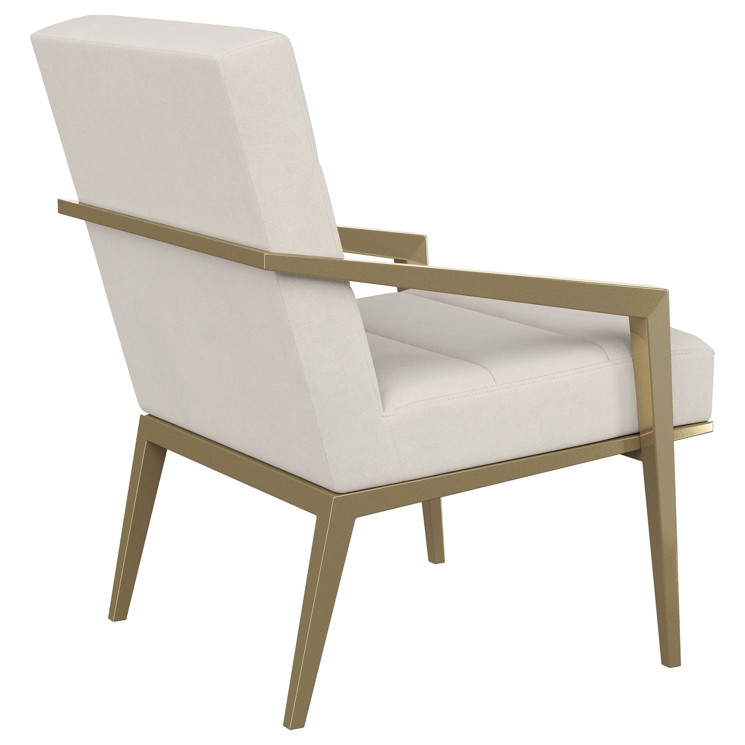 Kirra Upholstered Metal Arm Accent Chair Cream