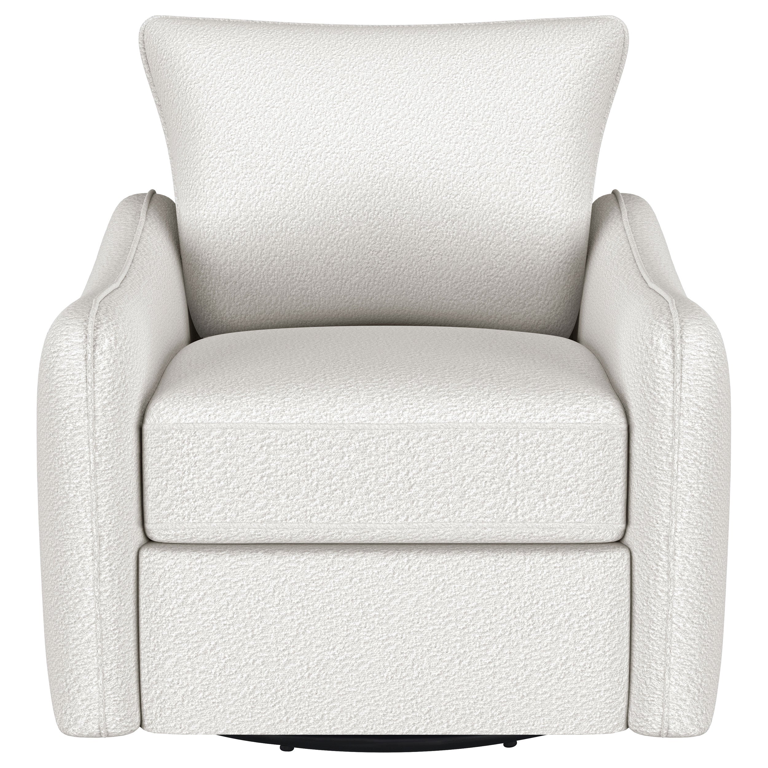 Madia Upholstered Sloped Arm Swivel Glider Chair Vanilla