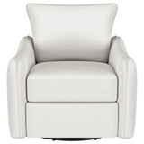 Madia Upholstered Sloped Arm Swivel Glider Chair Vanilla