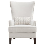 Pippin Curved Arm High Back Accent Chair Cream