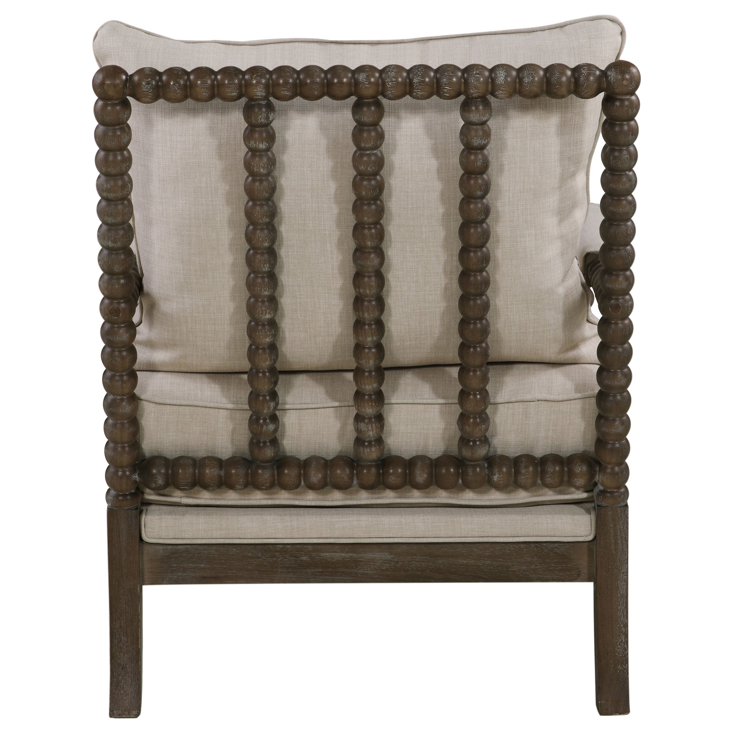 Blanchett Upholstered Accent Chair with Spindle Accent White and Navy