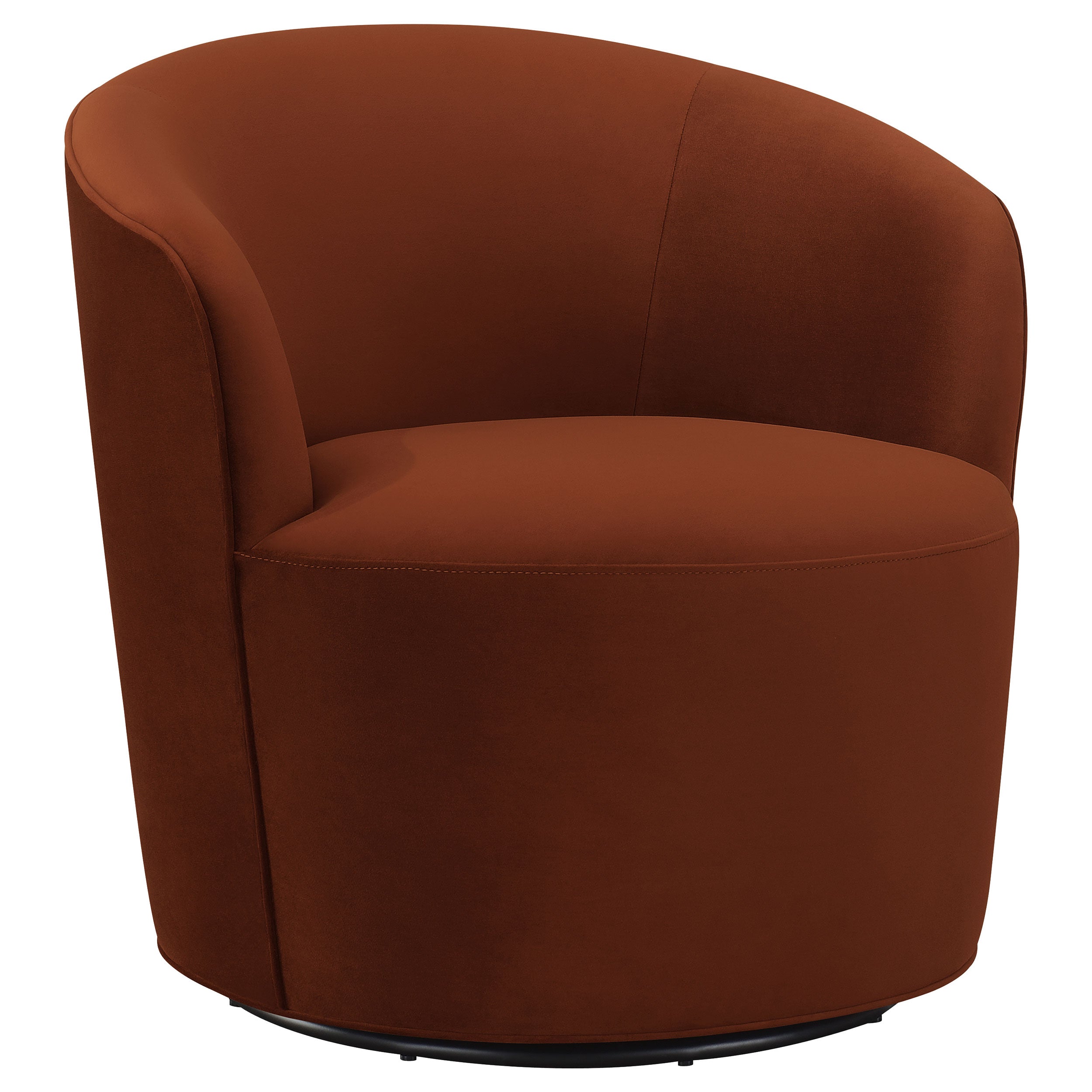 Joyce Upholstered Swivel Barrel Chair White