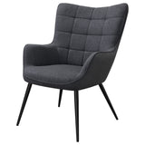 Isla Upholstered Flared Arms Accent Chair with Grid Tufted