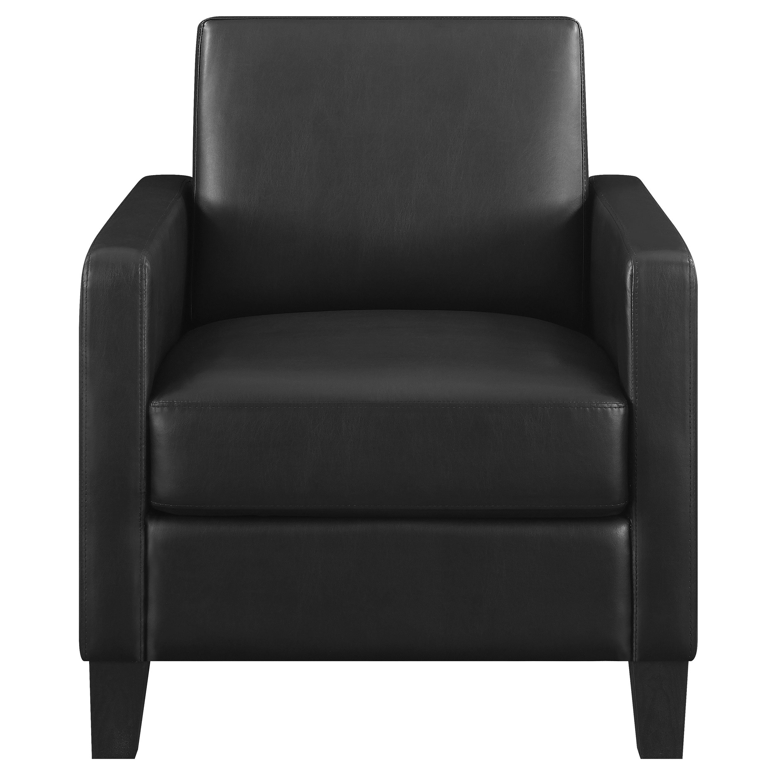 Julio Upholstered Accent Chair with Track Arms Black