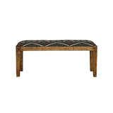 Aiden Sled Leg Upholstered Accent Bench Black and White